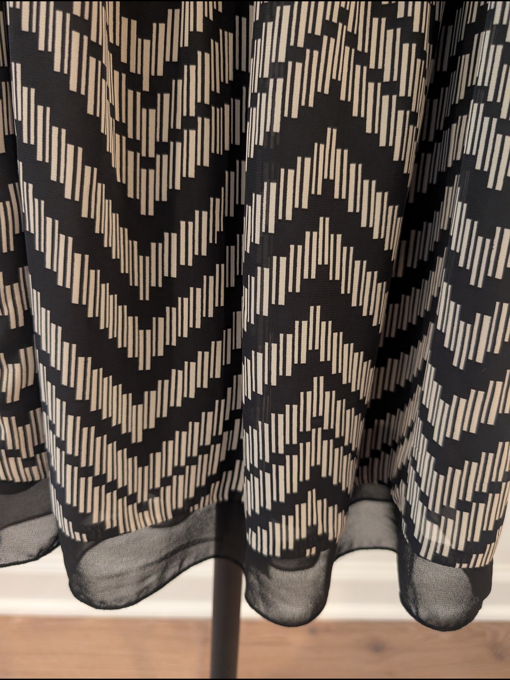Sweet Storm Black and White Chevron Mini Dress - Picture 3 of 10